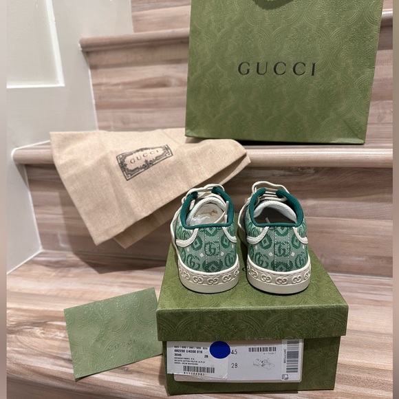 Authentic Gucci GG Kids Tennis Sneakers Size 28 - Picture 3 of 8